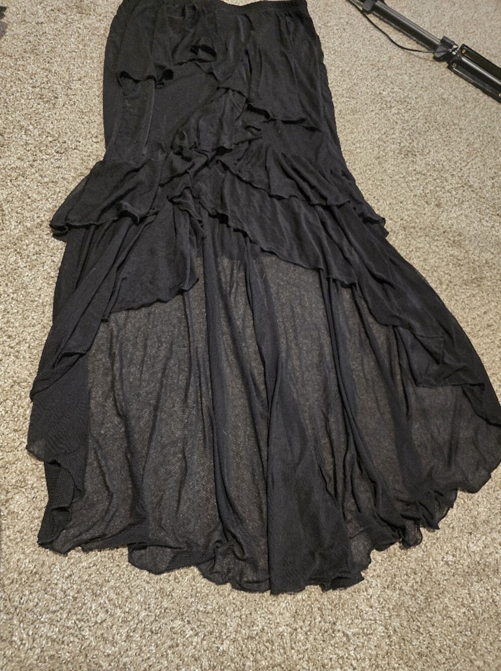 Black Flowing Maxi Skirt